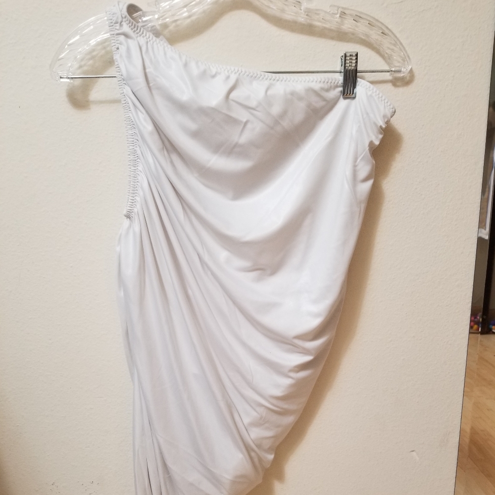 Norma Kamali Diana Mio Swimsuite Size Large, White, New Without Tags